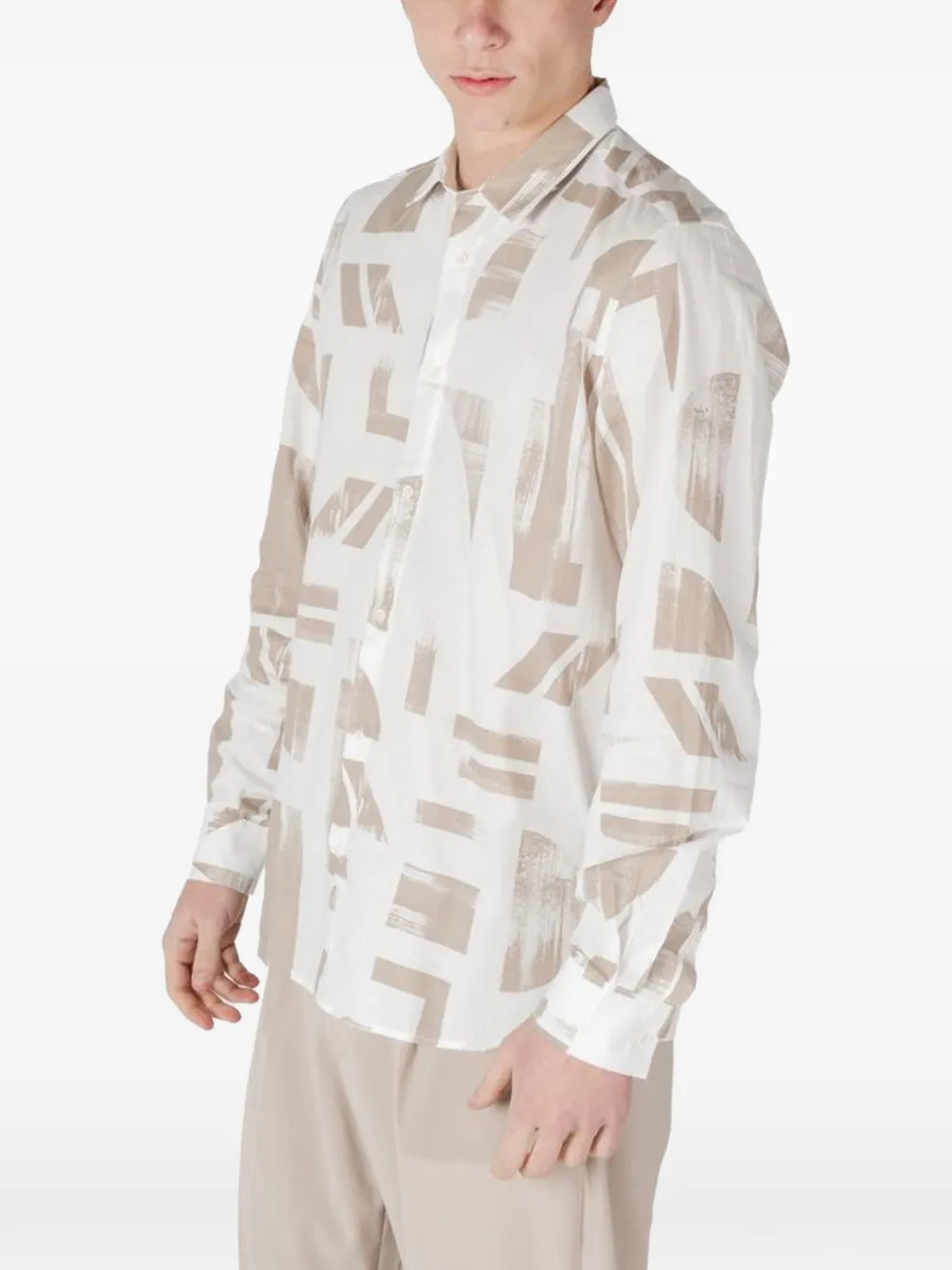 Antony Morato Overhemd met geometrische print Wit
