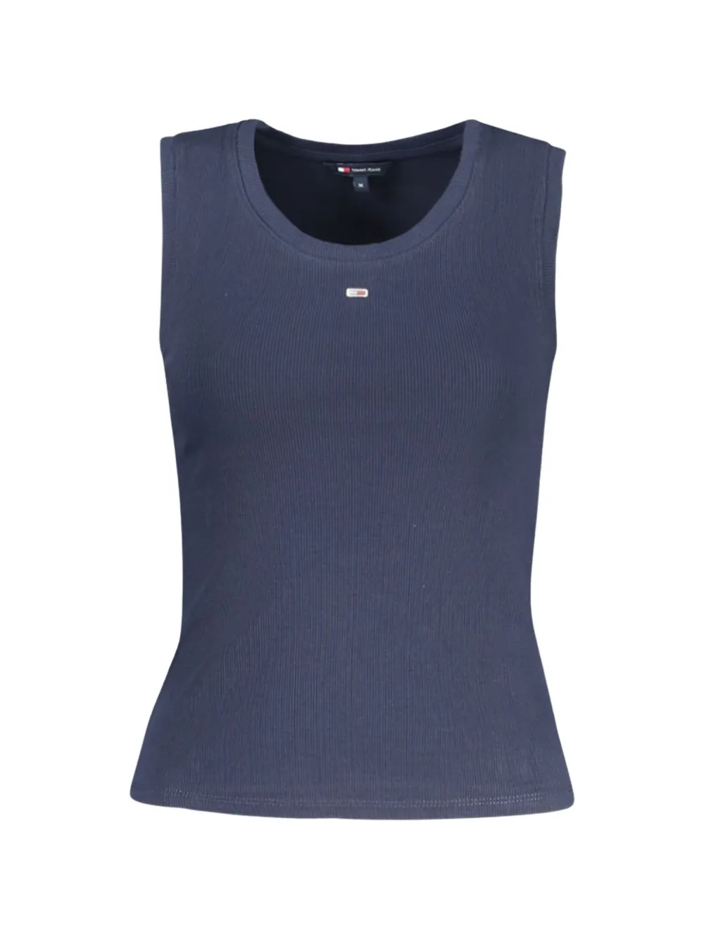 Tommy Hilfiger ribbed logo-patch tank top - Blu