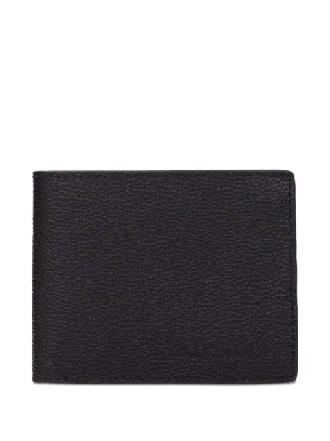 a.testoni pebbled leather bifold wallet