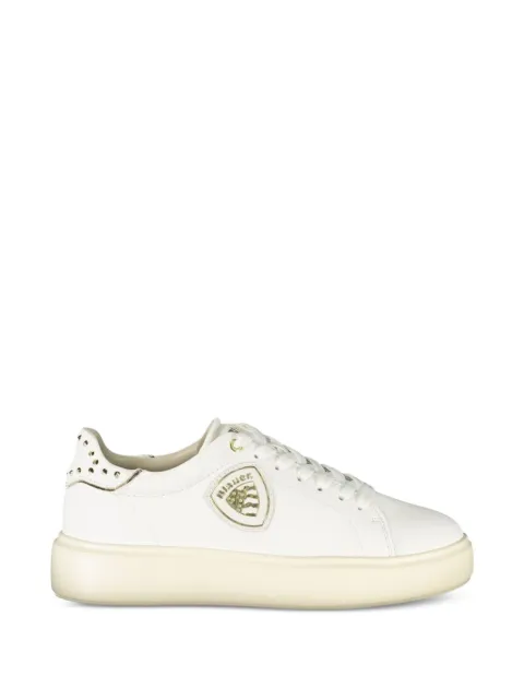 Blauer studded leather sneakers