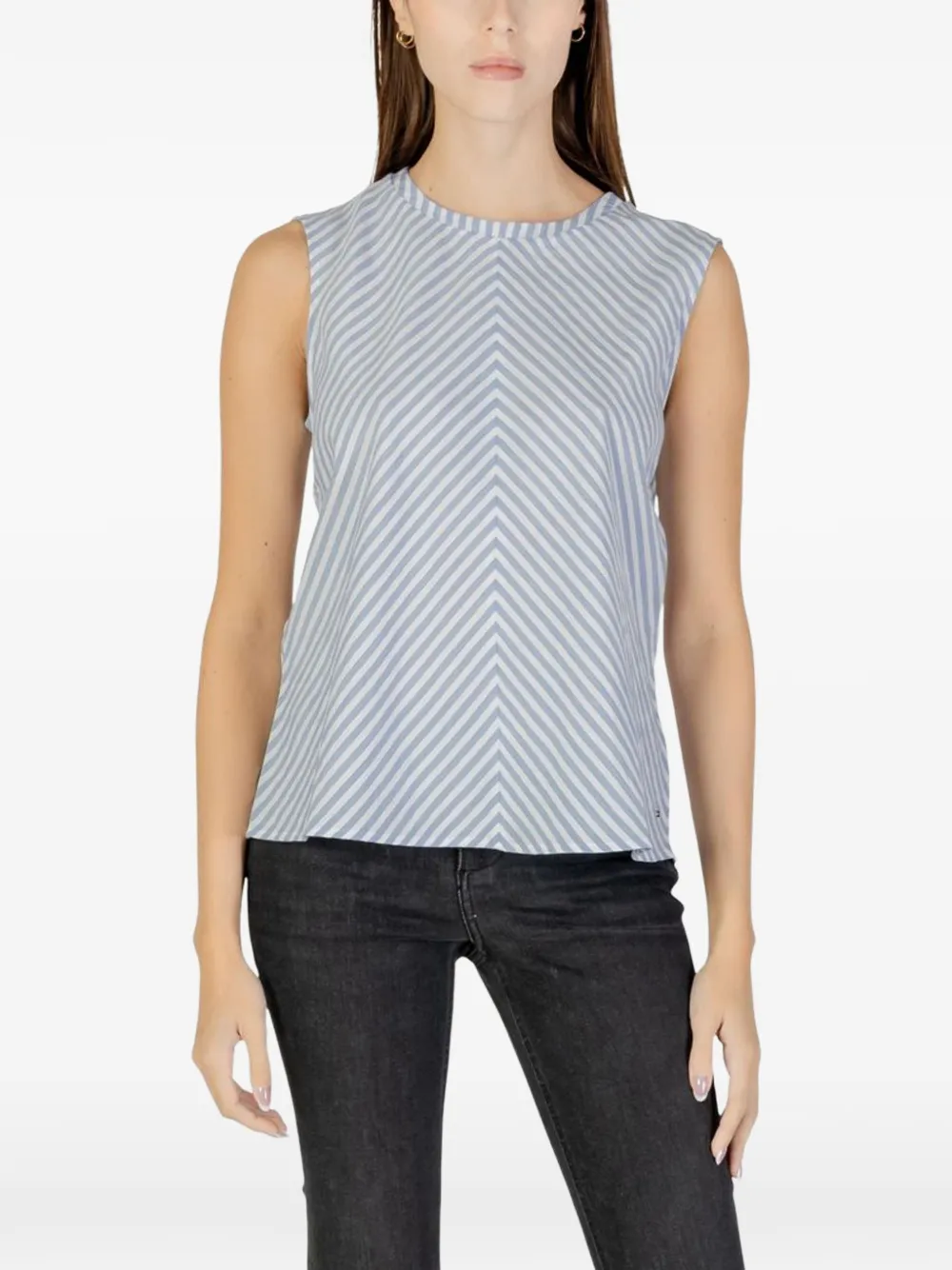Tommy Jeans chevron-stripe tank top - Blu