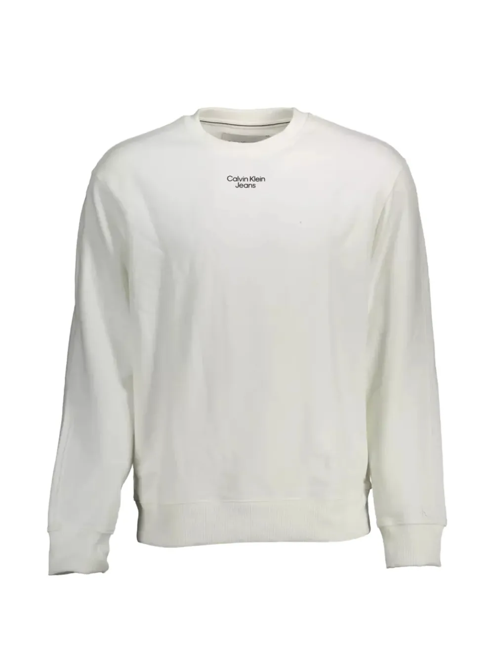 Calvin Klein 로고 프린트 코튼 스웨터 | 화이트 | Image 1