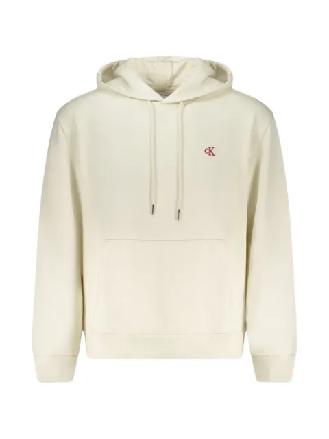 Calvin Klein logo-embroidered drawstring hoodie