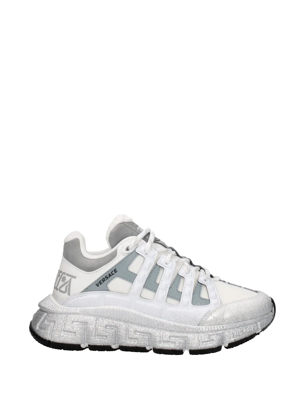 Versace Trigreca glitter-detail sneakers - Bianco