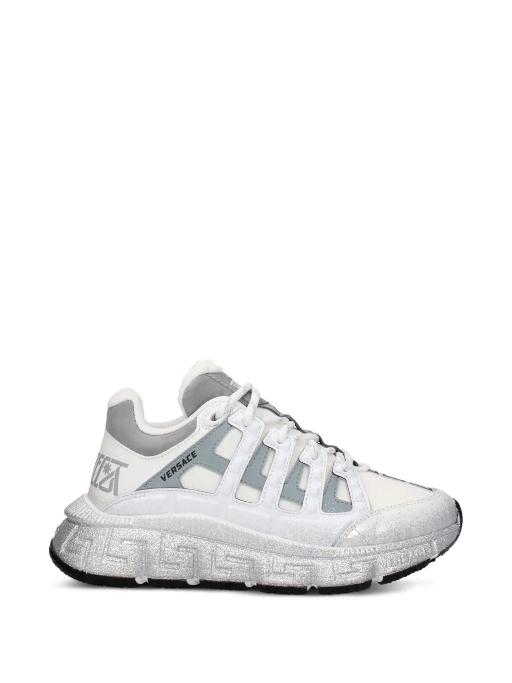 Versace Trigreca glitter-detail sneakers - Weiß