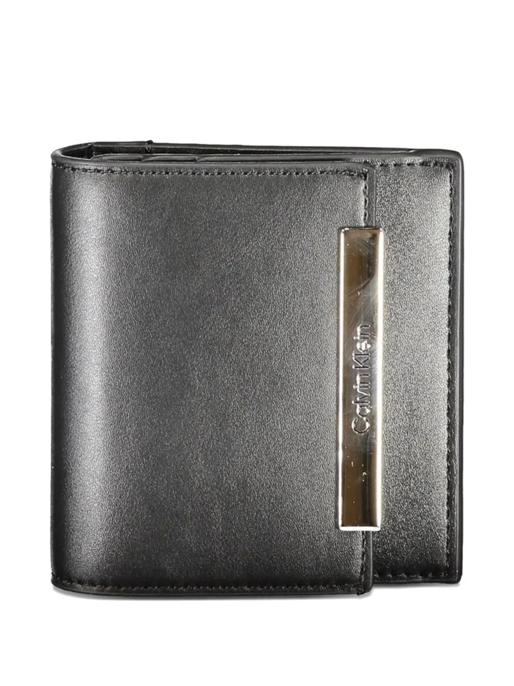 Calvin Klein logo-plaque leather wallet - Nero
