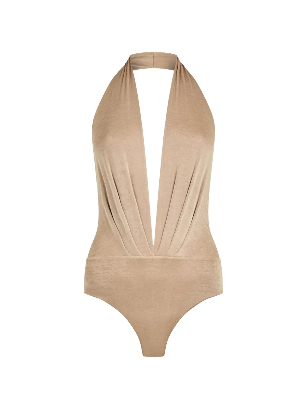 THE ANDAMANE Zendaya halterneck bodysuit - Nude