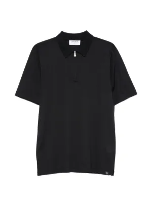 John Smedley Elvins ストライプ ポロシャツ | ブラック | FARFETCH JP