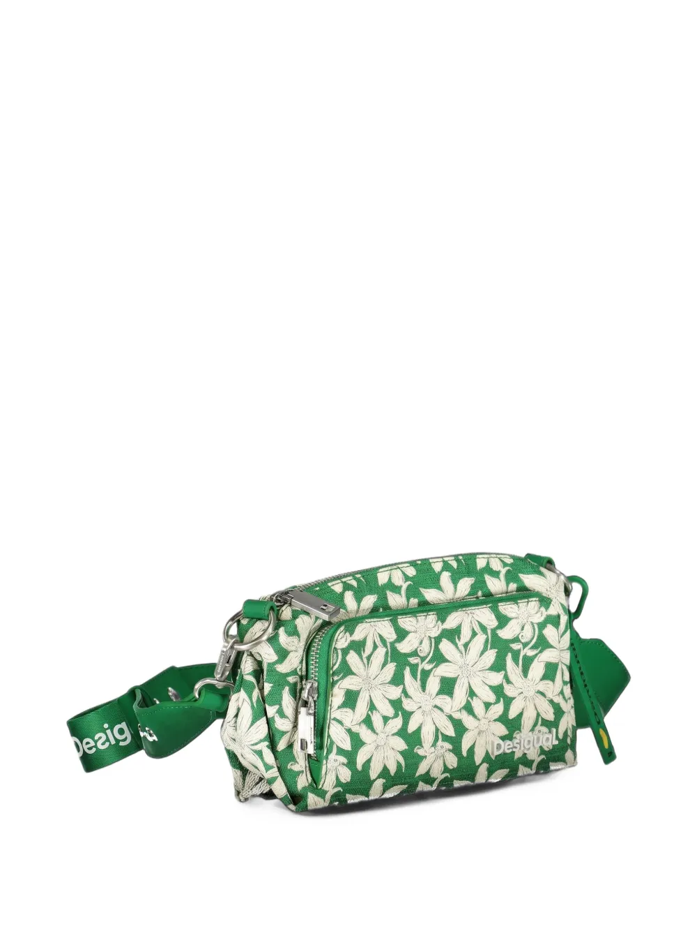 Desigual Schoudertas met bloemenprint Groen