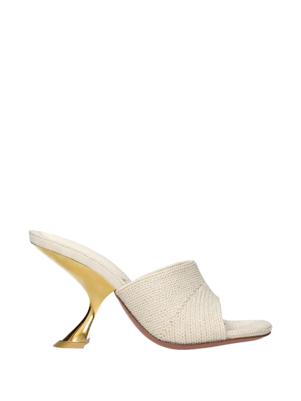 Amina Muaddi woven heeled sandals - Weiß
