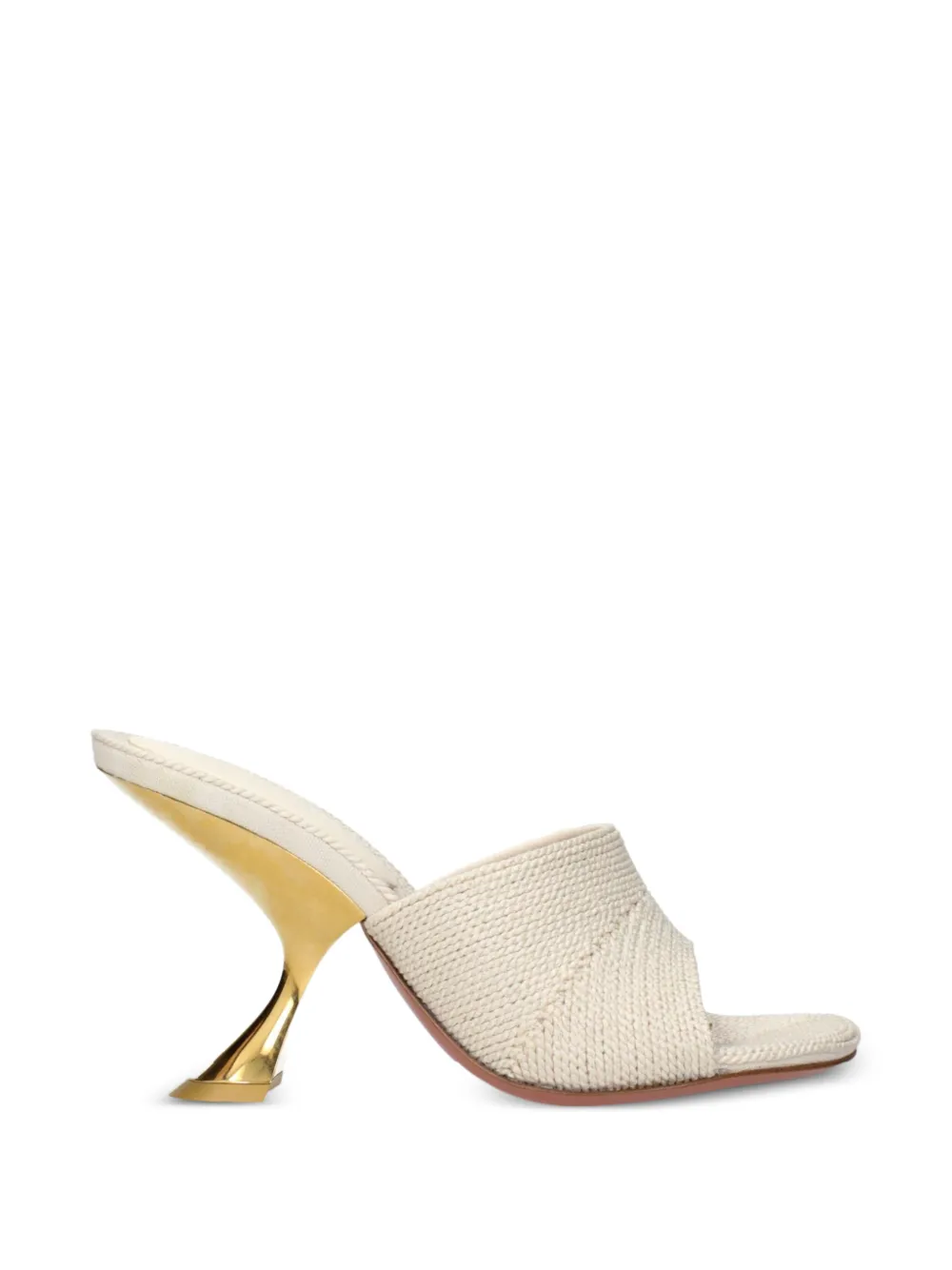 Amina Muaddi woven heeled sandals Wit