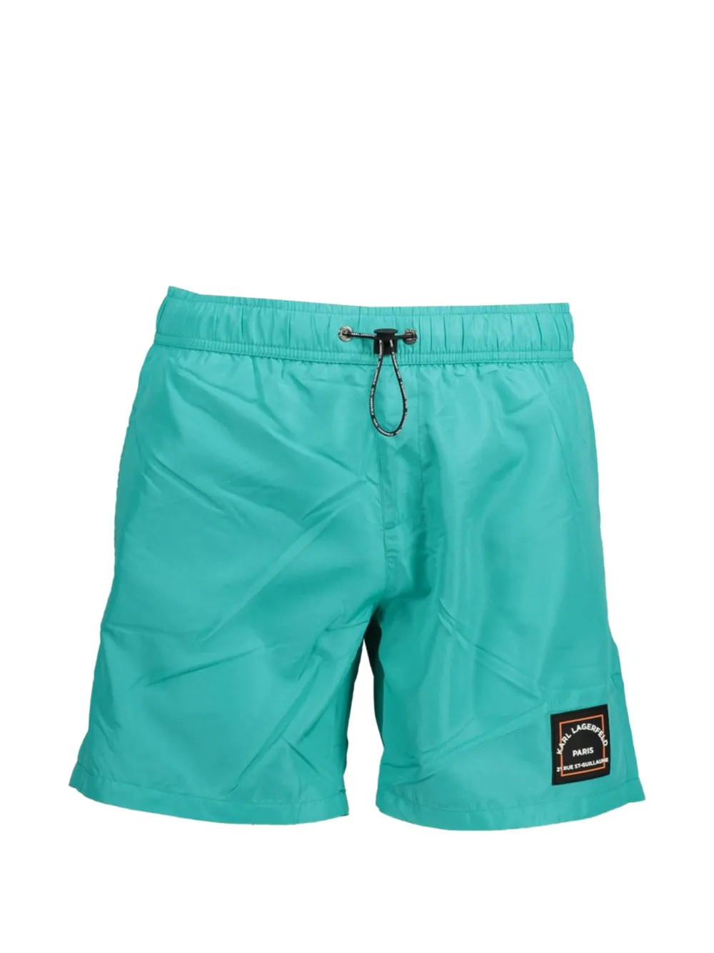 Karl Lagerfeld logo-print swim shorts - Verde