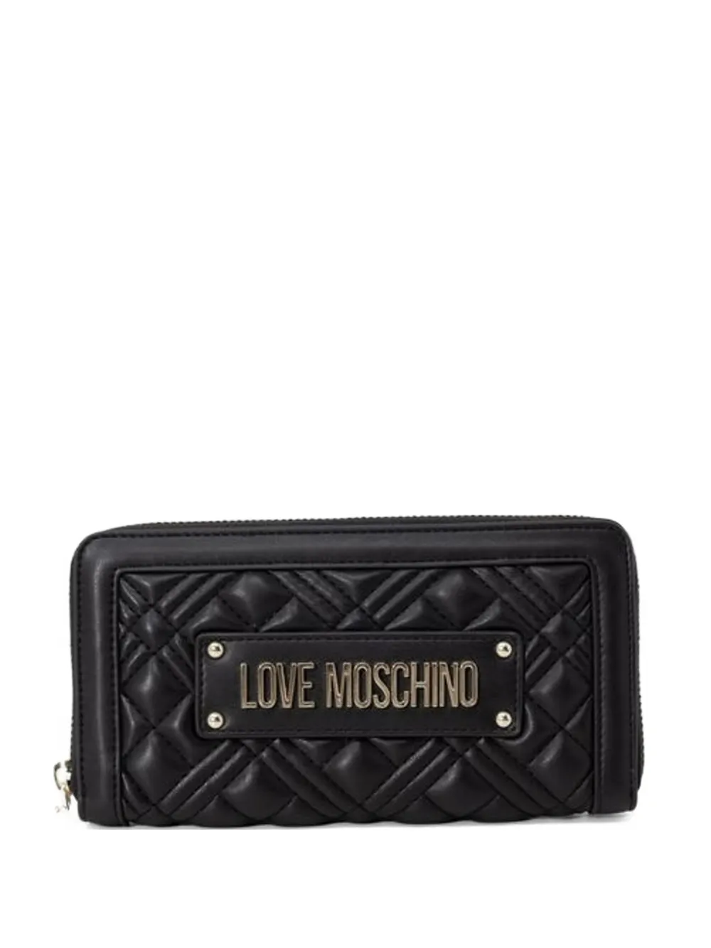 Love Moschino quilted zip-around wallet - Nero