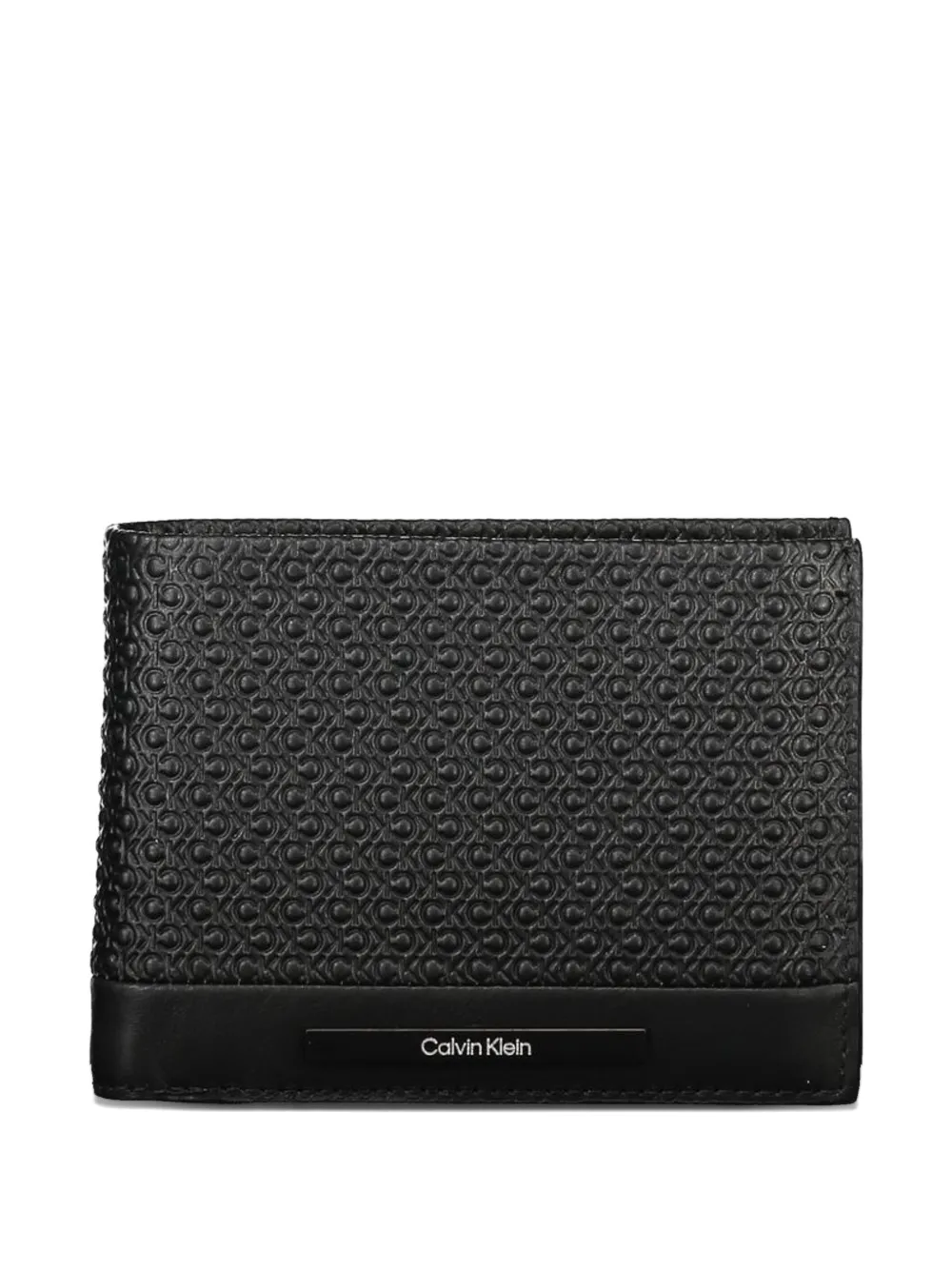 Calvin Klein monogram-embossed bifold wallet - Nero