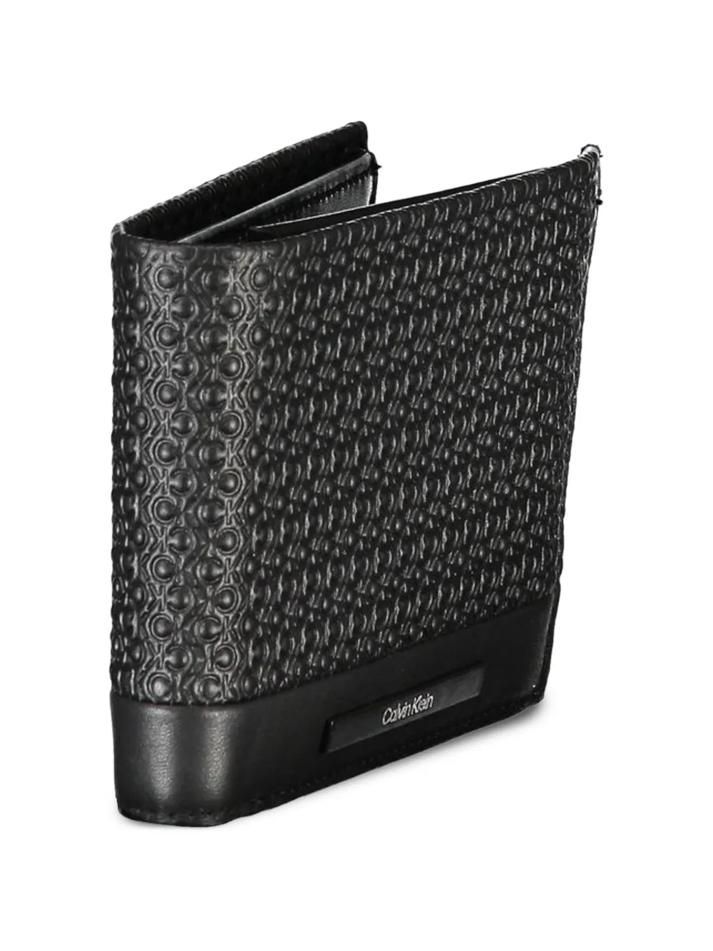 Calvin Klein Portemonnee met monogram-reliëf Zwart