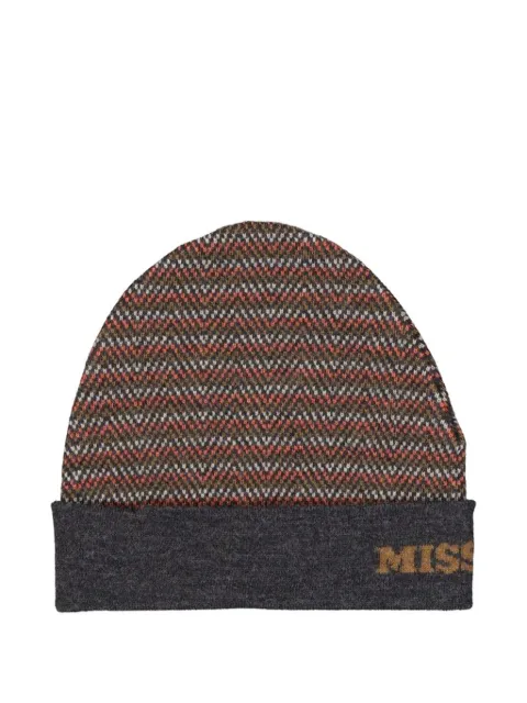 Missoni zig-zag pattern wool beanie