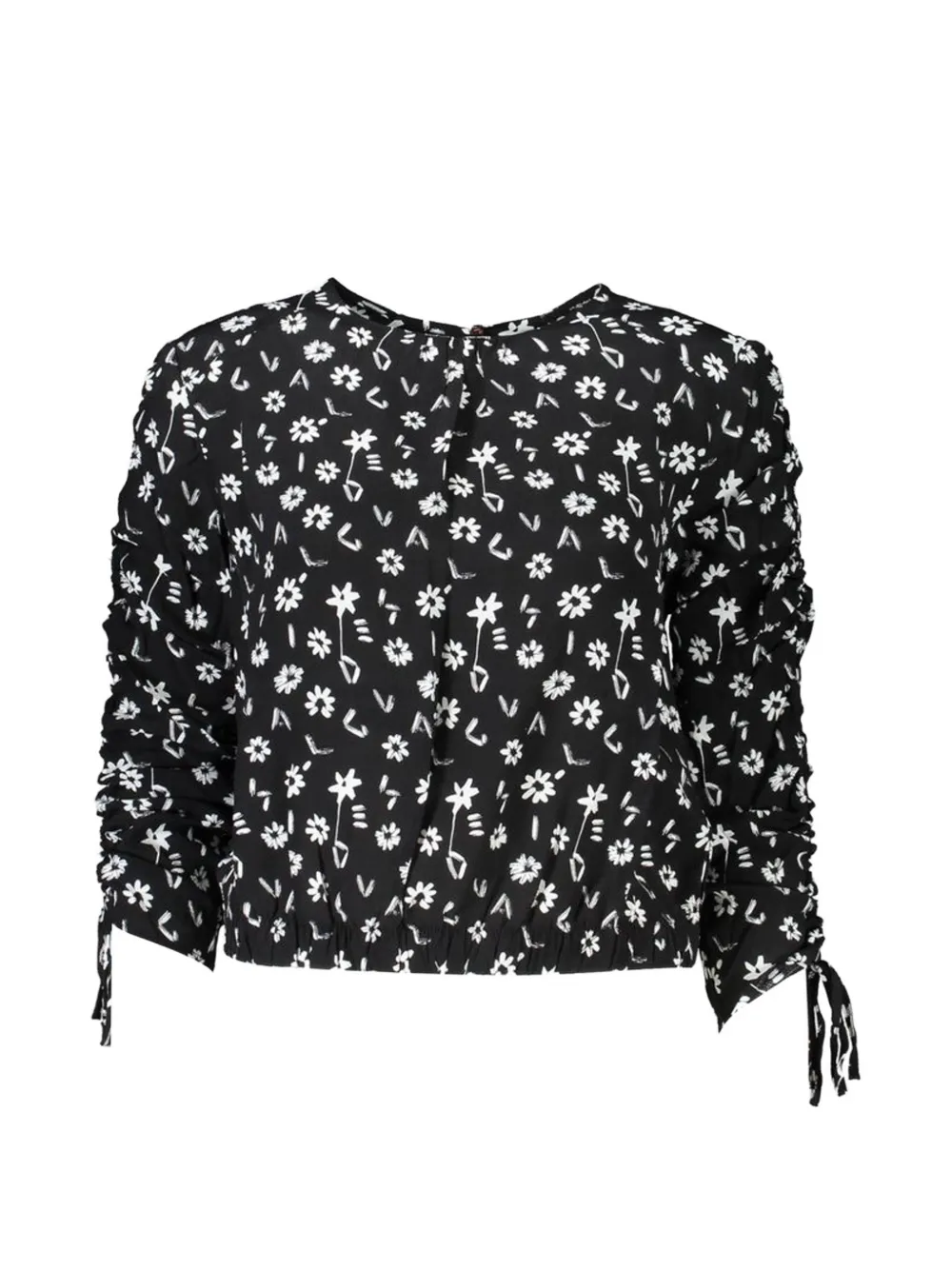 Desigual floral-print ruched blouse