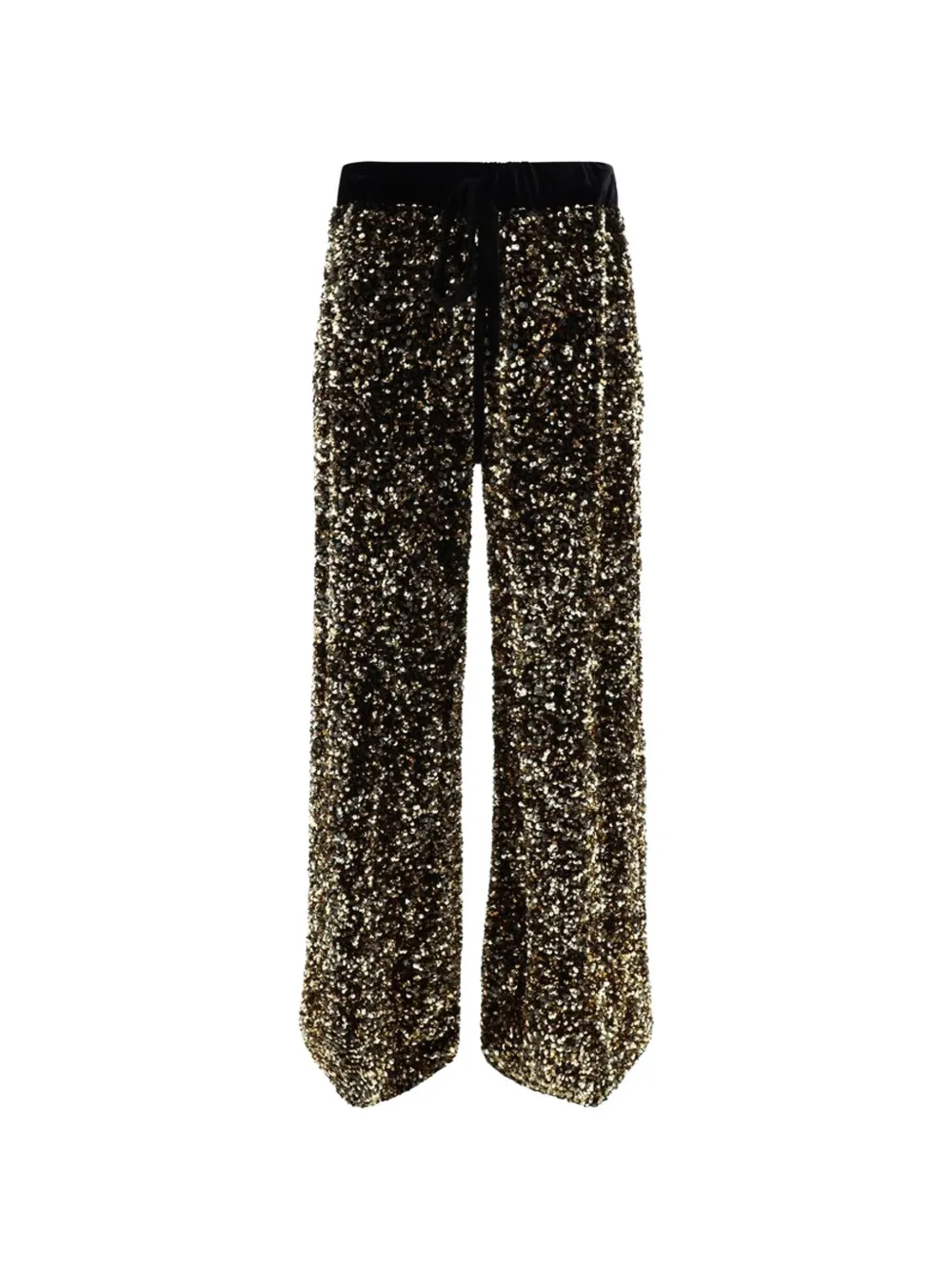 Ella sequin-embellished wide-leg trousers - Gold