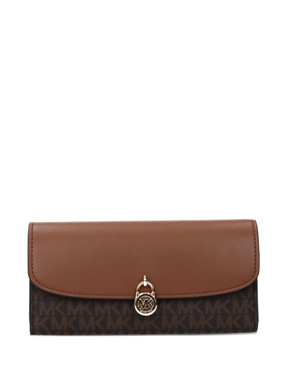 Michael Kors monogram padlock wallet - Marrone