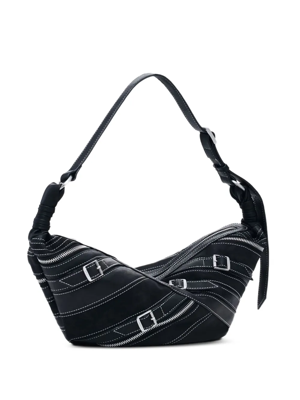 Desigual Schoudertas met gesp-detail en rits Zwart