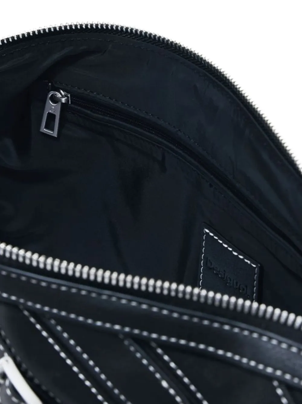 Desigual Schoudertas met gesp-detail en rits Zwart