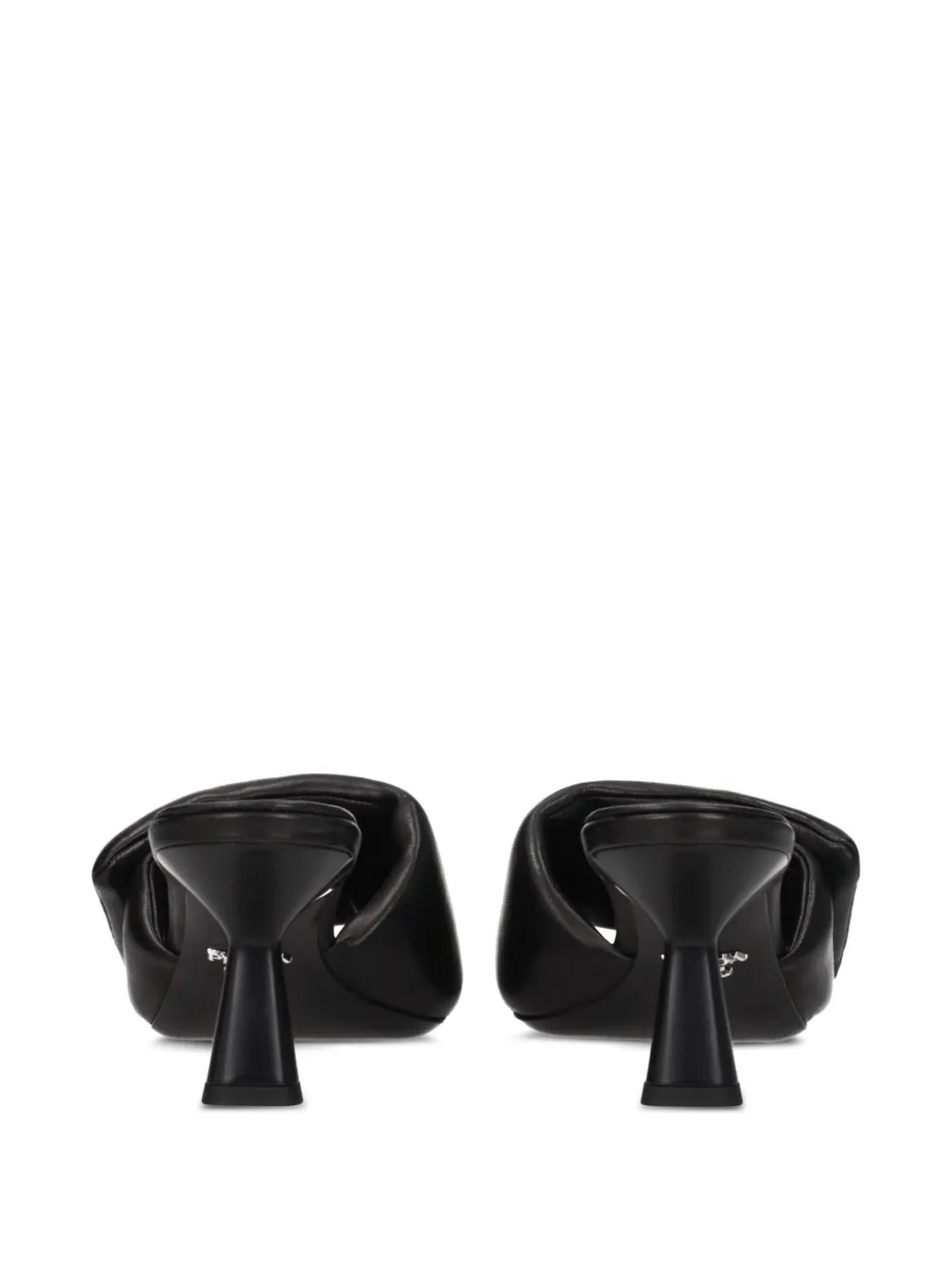 Prada padded leather sandals Zwart