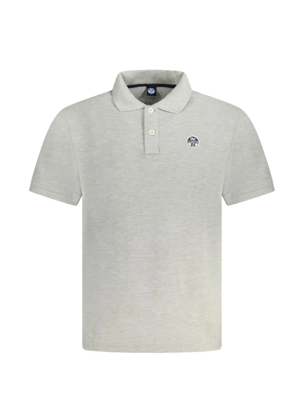 North Sails logo-patch short-sleeve polo shirt - Grigio