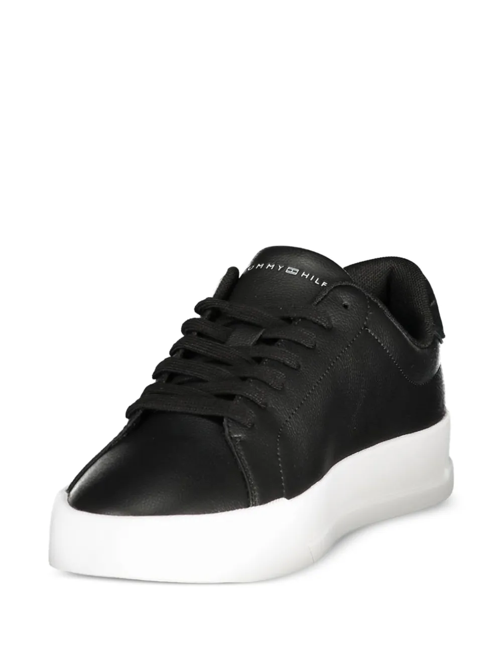 Tommy Hilfiger Leren sneakers Zwart
