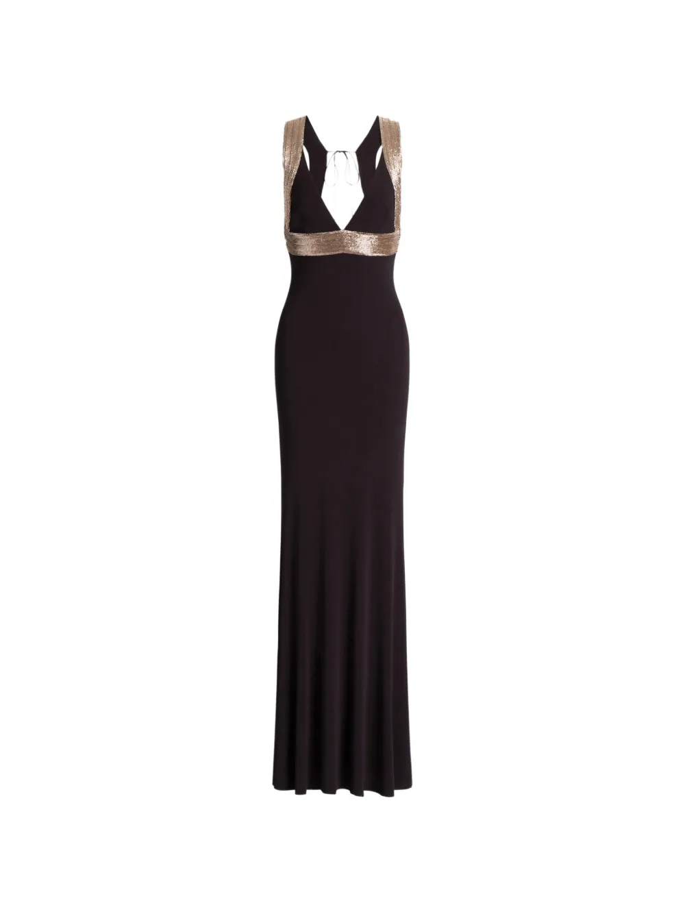 Alberta Ferretti embroidered gown dress - Nero