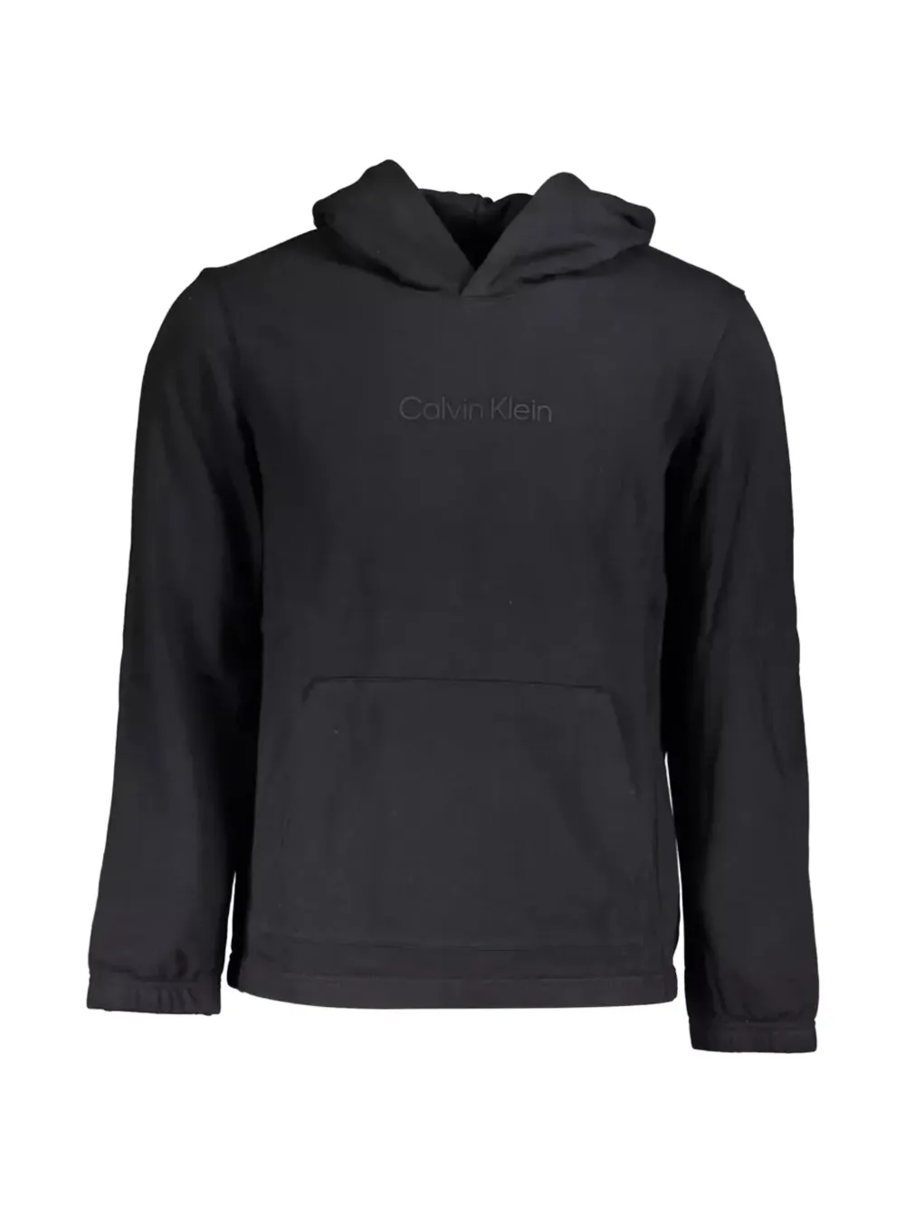 Calvin Klein logo-embroidered hoodie - Nero