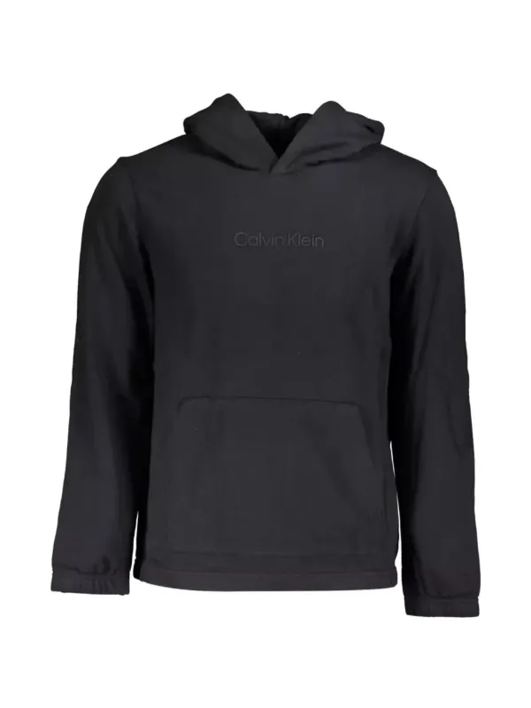 Calvin Klein Logo-embroidered Hoodie in Black