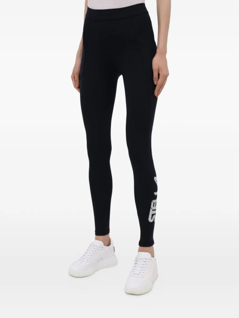 Stella McCartney logo-print leggings - Blu