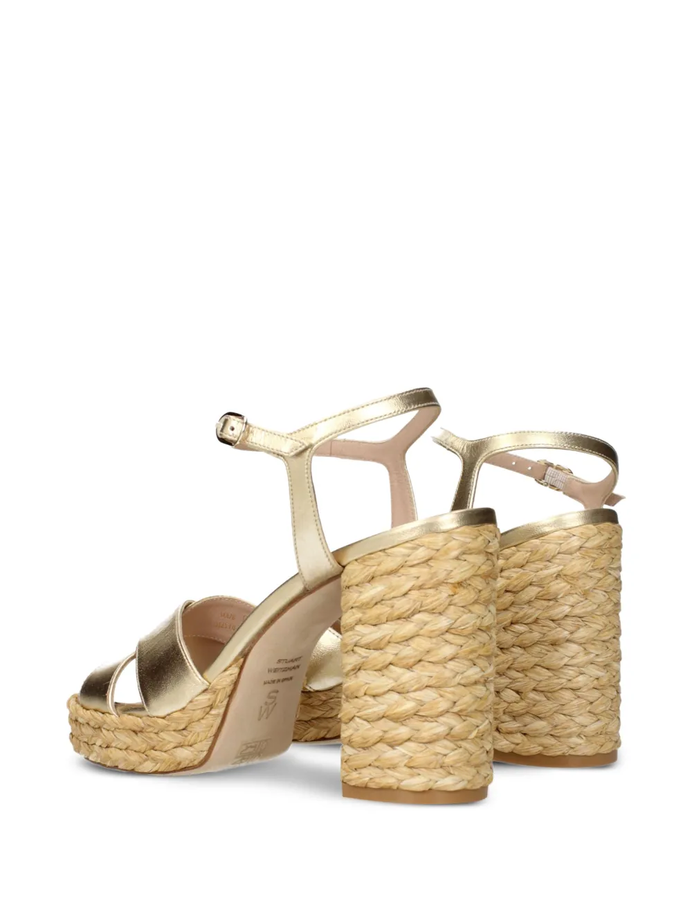 Stuart Weitzman Dayna platform sandals Goud