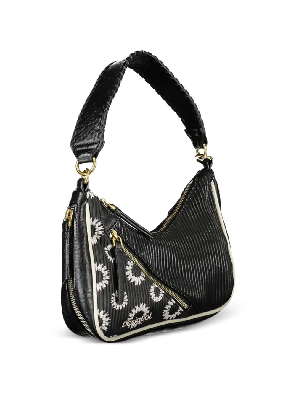 Desigual Schoudertas met logo Zwart