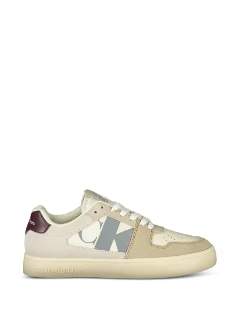Calvin Klein monogram suede-panelled sneakers