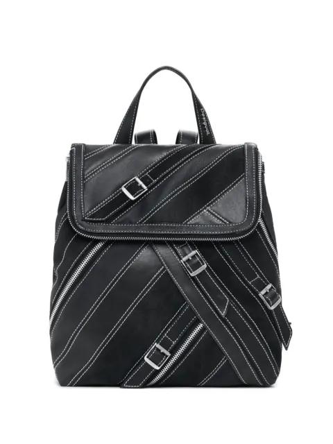 Desigual contrast-stitch buckle-detail backpack