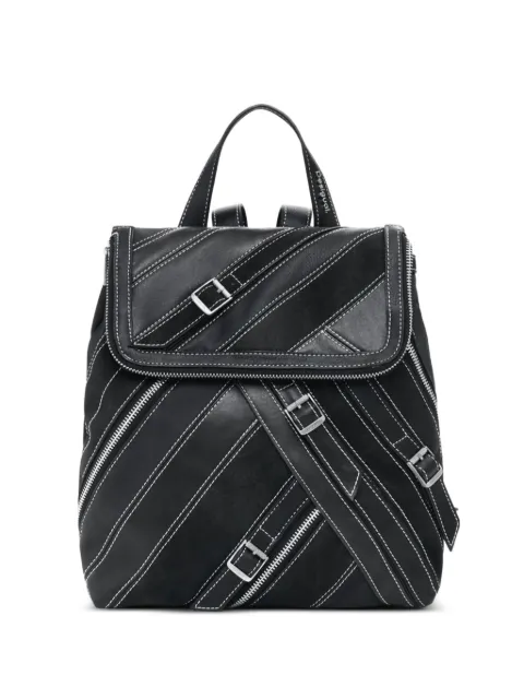 Desigual contrast-stitch buckle-detail backpack