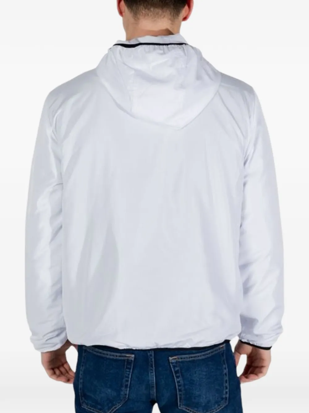 Ea7 Emporio Armani Jack met capuchon en logodetail Wit