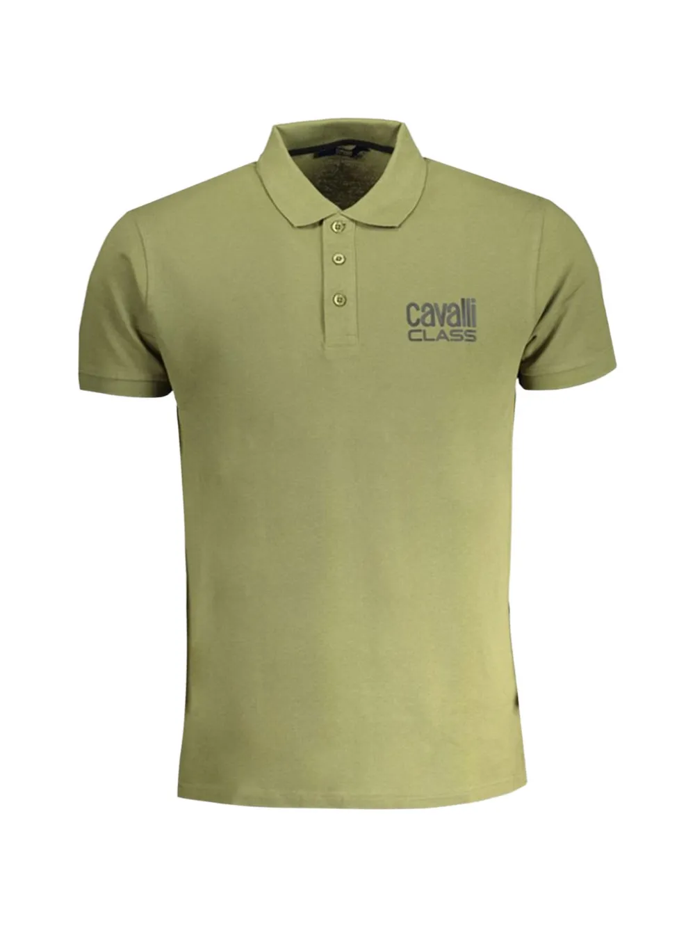 Cavalli Class logo-embroidered polo shirt - Verde
