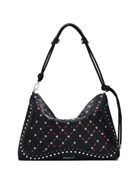 Desigual woven stud-embellished tote bag
