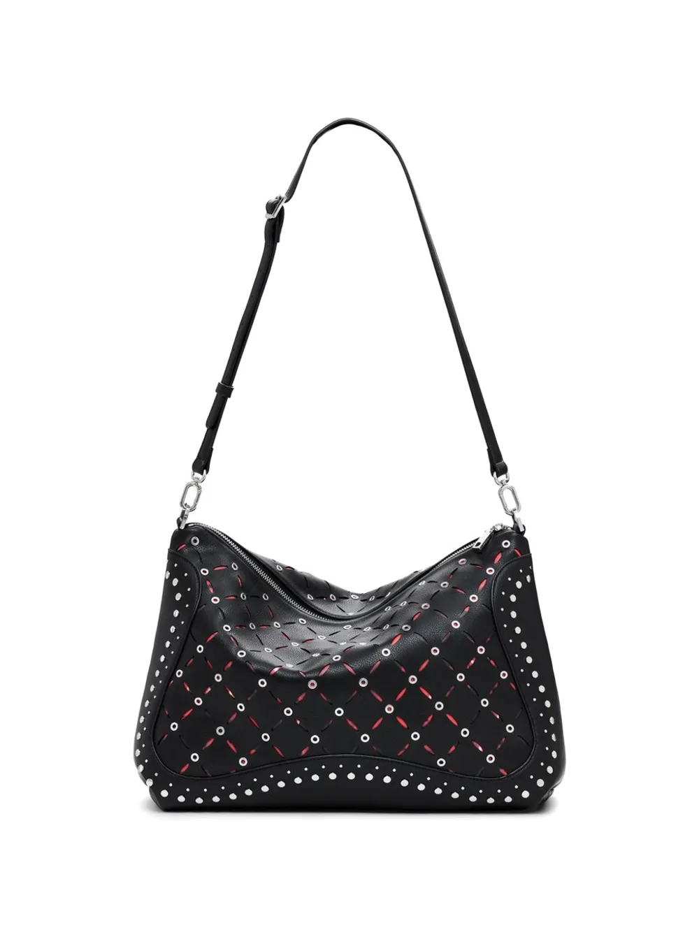 Desigual Geweven shopper verfraaid met studs Zwart