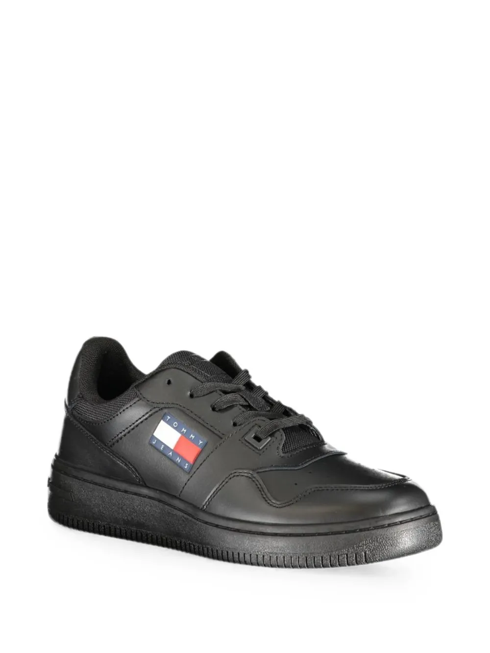 Tommy Hilfiger logo-patch sneakers Zwart