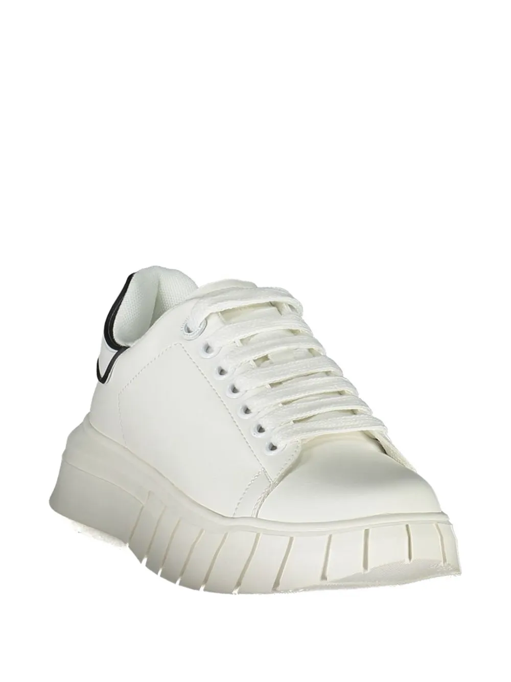 Gaelle contrast-trim chunky-sole sneakers Wit