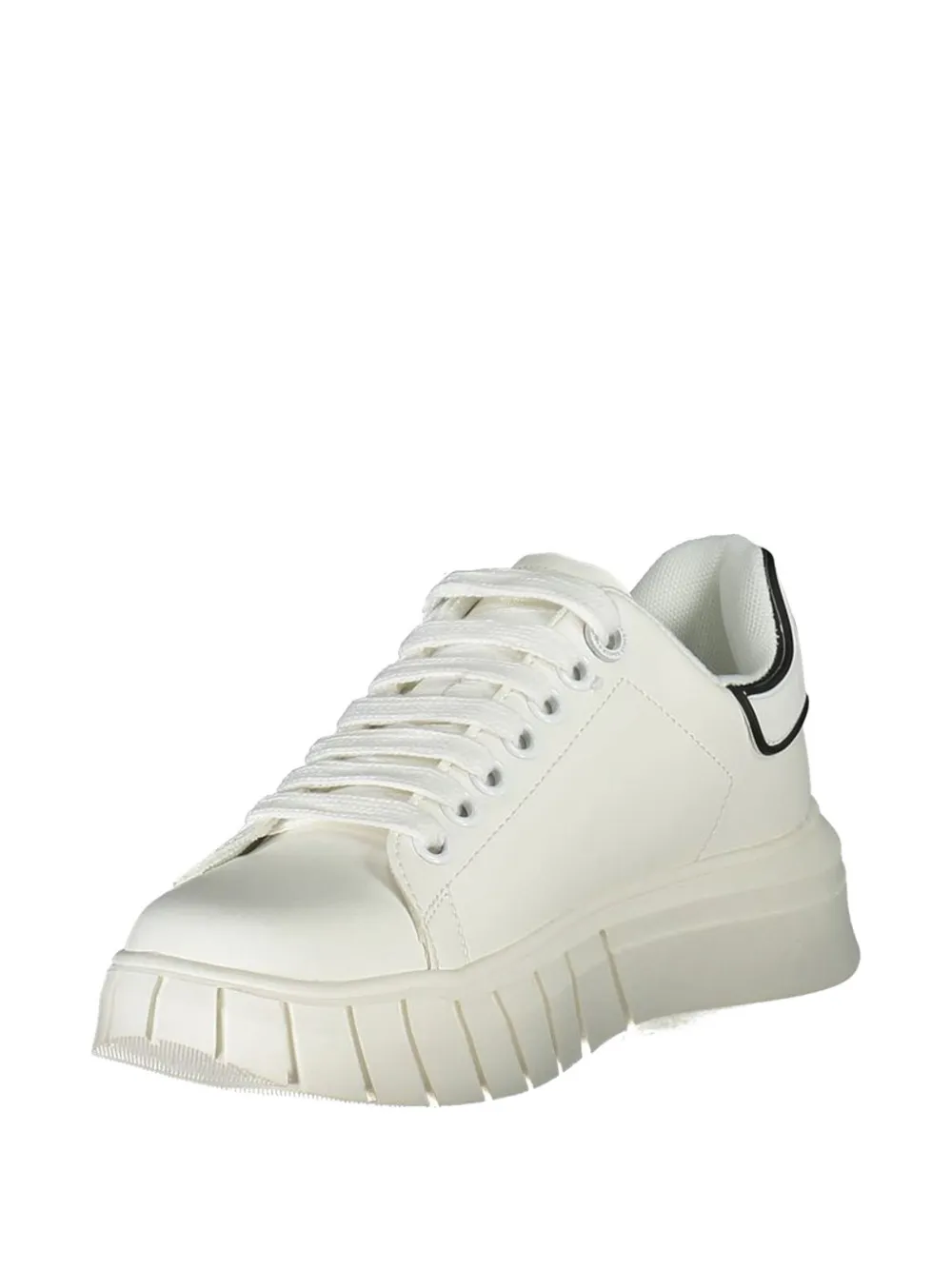 Gaelle contrast-trim chunky-sole sneakers Wit