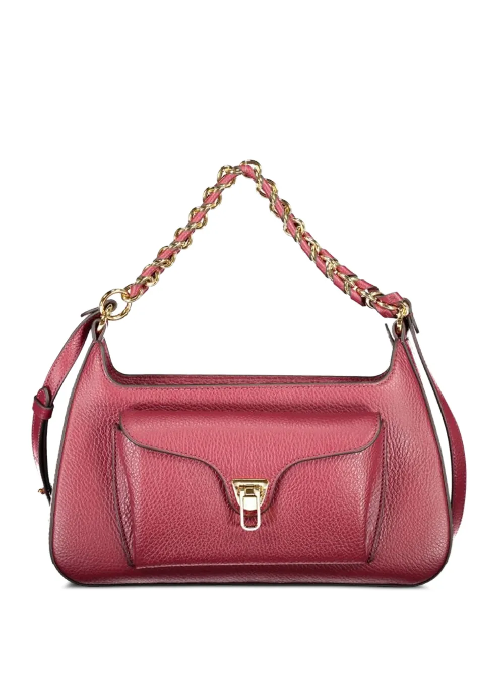 Coccinelle turn-lock chain-strap shoulder bag - Rosso