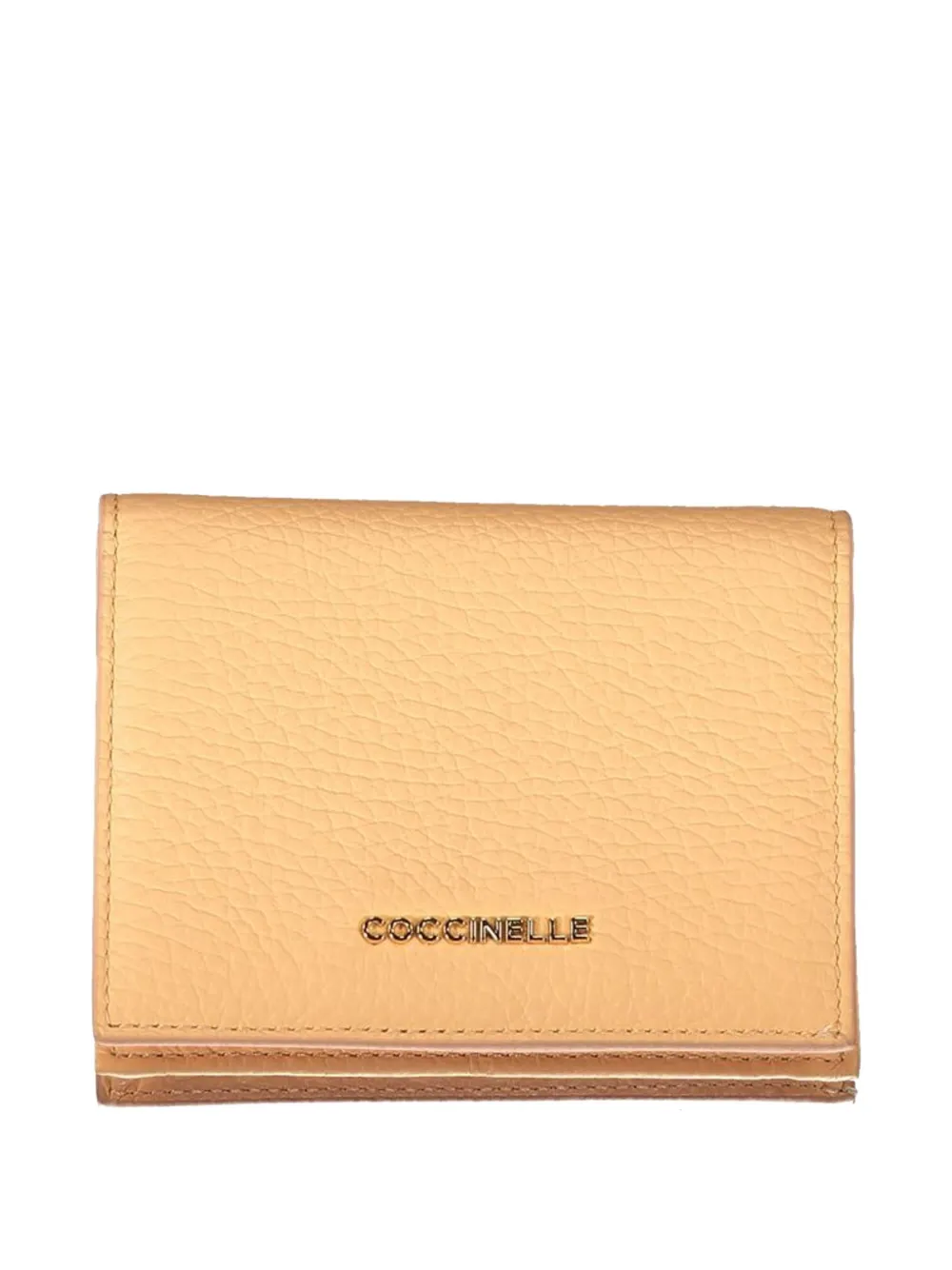 Coccinelle grained-leather trifold wallet - Arancione