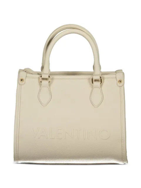 MARIO VALENTINO embossed-logo pebbled tote bag