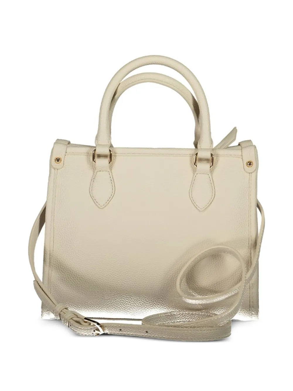 MARIO VALENTINO Bewerkte shopper met logo-reliëf Beige