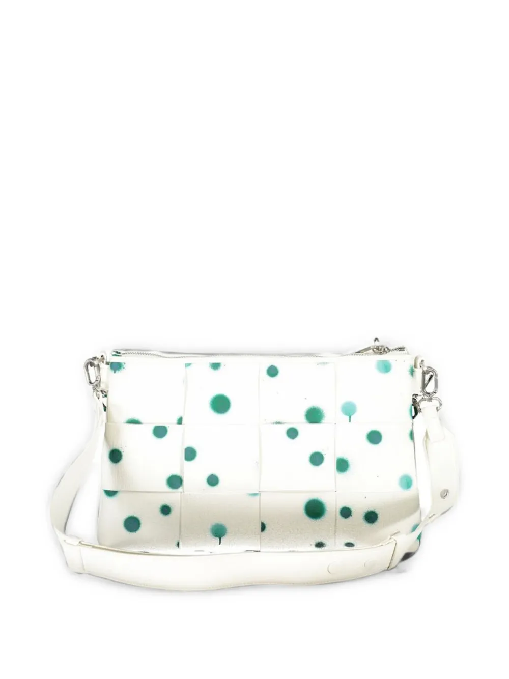 Desigual woven spray-paint shoulder bag Wit