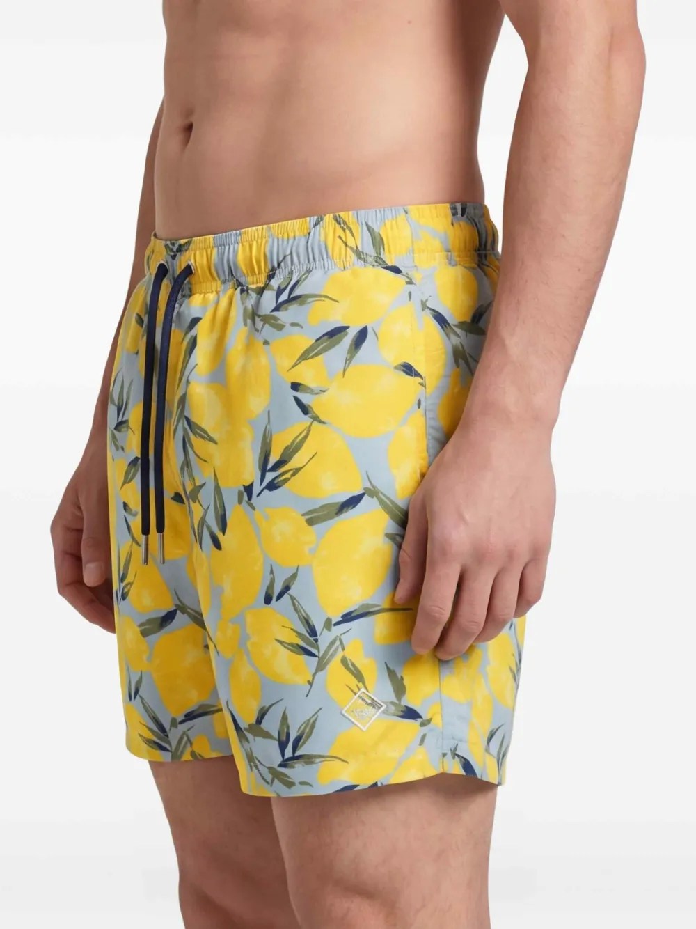 Gant Zwembroek met citroenprint Blauw